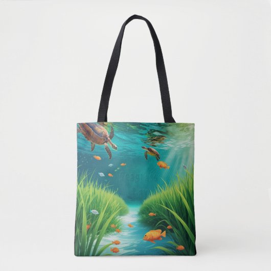 Tote Bag World Sea grass Day (Devant)