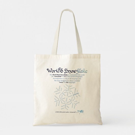 Tote Bag World Word Snowflon Fourre-tout (Dos)