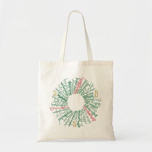 Tote Bag World Word Wreath Fourre-tout (Devant)