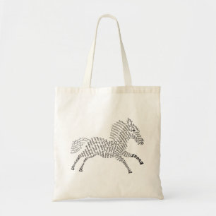 Tote Bag World Word Zebra Fourre-tout