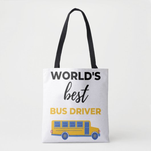 Tote Bag World's Best Bus Driver bl (Devant)