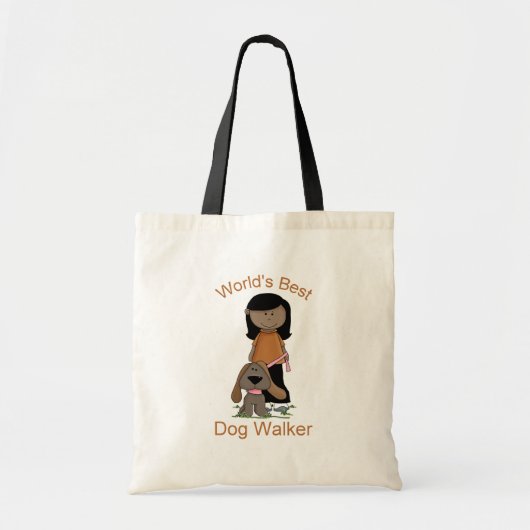 Tote Bag World's Best Dog Walker - Afro-Américain (Devant)