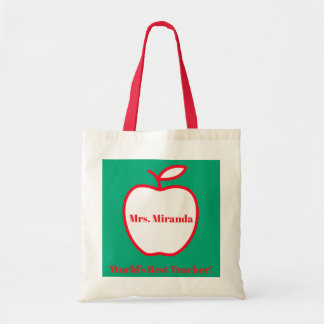 Tote Bag World's Best Teacher (green)