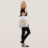 Tote Bag Worlds Best Teacher Kindergarten Rainbow Gift (Sur le modèle)