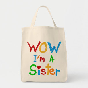 Tote Bag WOW Je suis une Soeur T-shirts et GIfts