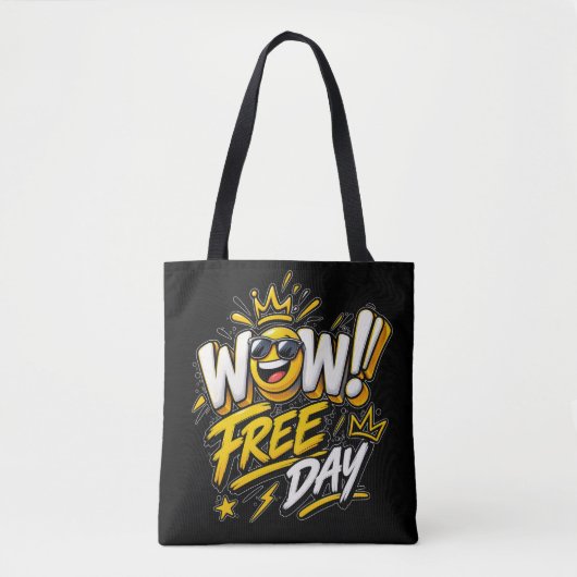 Tote Bag Wow journée gratuite (Devant)
