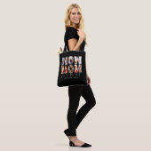 Tote Bag Wow Mom Citation Modern Black 6 Photo Collage (Sur le modèle)