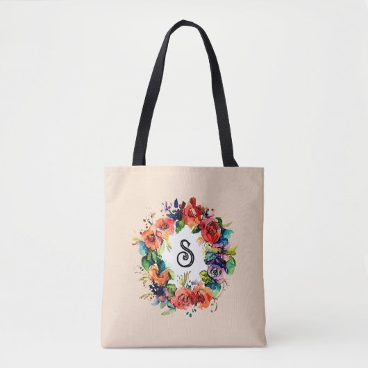 Tote Bag Wreath aquarelle (Devant)