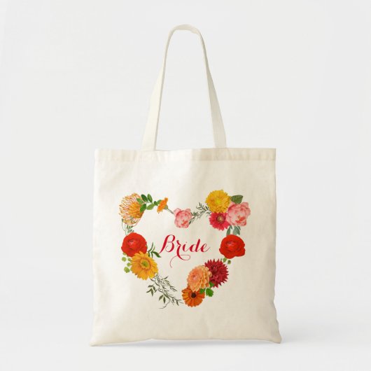 Tote Bag Wreath De Fleurs Et Feuilles (Devant)