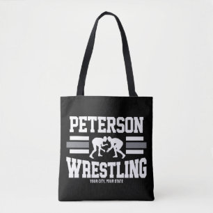 Tote Bag Wrestler AJOUTER LE NOM École Athlète Équipe de lu