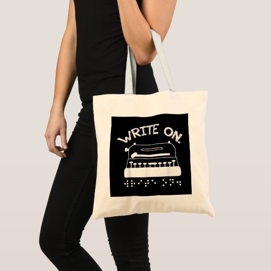 Tote Bag Write on Braille Visually Impaired Blindness Aware (Devant (produit))