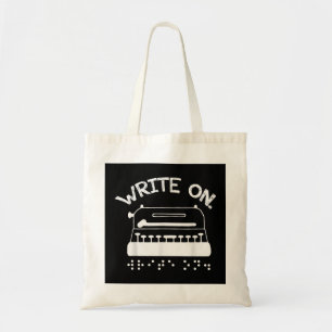 Tote Bag Write on Braille Visually Impaired Blindness Aware