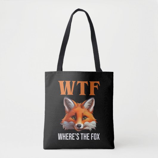 Tote Bag WTF - Où est le Fox (Devant)