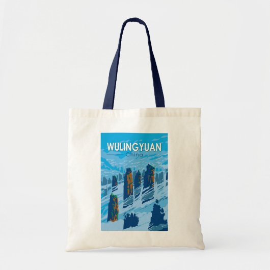 Tote Bag Wulingyuan zone Pittoresque Chine Voyage Art Vinta (Devant)