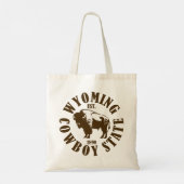 Tote Bag Wyoming, État Cowboy (Dos)