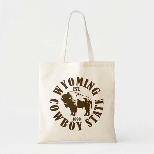 Tote Bag Wyoming, État Cowboy (Devant)