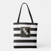 Tote Bag X Monogramme Floral Or | Blancs noirs (Dos)