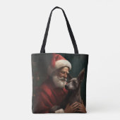 Tote Bag Xoloitzcuintli avec Noël Festif du Père Noël (Dos)