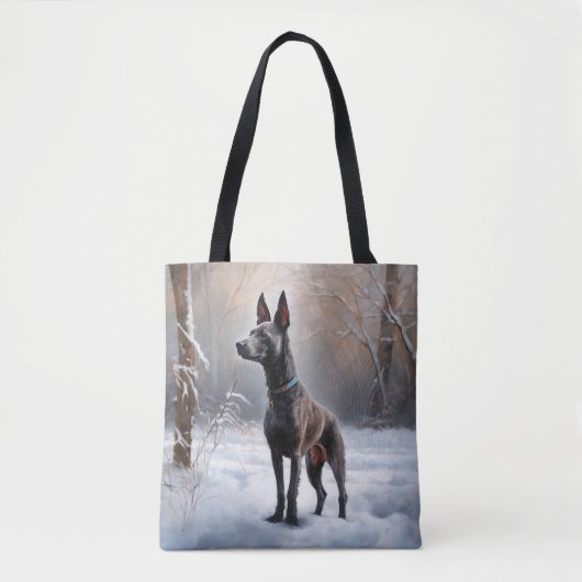 Tote Bag Xoloitzcuintli Laisser neiger Noël (Devant)