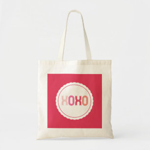 Tote Bag XOXO Love Kisses Scalloped Valentine's Day Bag