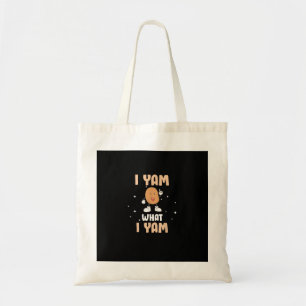 Tote Bag Yam What I Yam Funny Potato Pun Thanksgiving