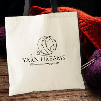 Tote Bag Yarn Dreams Minimalist Name