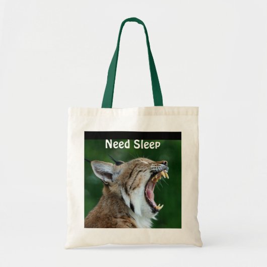 Tote Bag Yawning Bobcat (Devant)