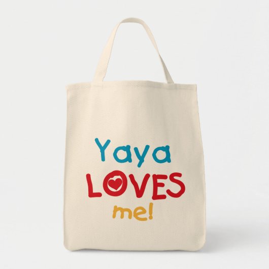 Tote Bag Yaya Loves Me Tshirts et cadeaux (Devant)