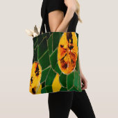 Tote Bag Yellow and Green Floral (De près)
