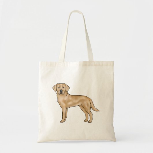 Tote Bag Yellow Labrador Retriever adorable dessin de chien (Devant)