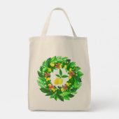 Tote Bag Yellow Lemon Wreath  (Dos)