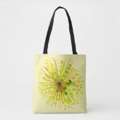 Tote Bag Yellow wildflower dandelion watercolor flower (Devant)