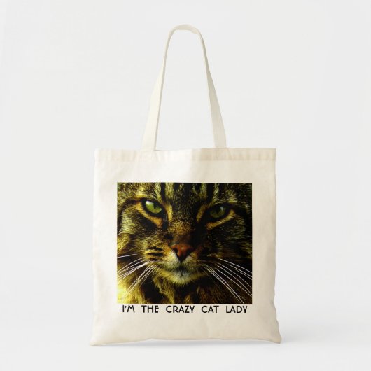 Tote Bag Yeux de chat hypnotisants du visage animal (Devant)