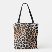 Tote Bag Yeux de Parties scintillant d'or Leopard à crème B (Dos)