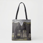 Tote Bag Yeux éléphants (Devant)