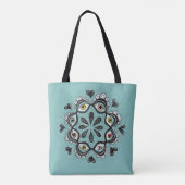 Tote Bag Yeux Trippy avec Coeurs Boho Gothique Weirdcore Ar (Dos)
