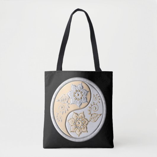 Tote Bag Yin Yang Argent et Or (Devant)