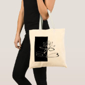 Tote Bag Yin Yang Black Lotus Blossom (Devant (produit))
