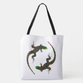 Tote Bag Yin Yang Lizards Blanc (Dos)