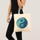 Tote Bag Yin Yang Paw Blue (Devant (produit))