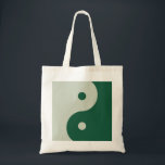 Tote Bag Yin Yang Sage Green<br><div class="desc">Yin Yang - illustration du yin yang vert sauge.</div>