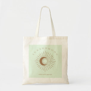 Tote Bag Yoga Brun Vert Céleste Soleil Lune