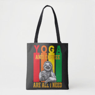 Tote Bag Yoga et café sont tout ce dont j'ai besoin avec pa