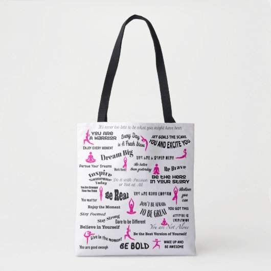 Tote Bag Yoga inspirant (Devant)