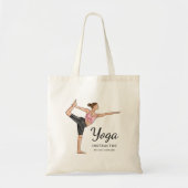 Tote Bag Yoga Instructeur Danseuse Pose Enseignant Nom Pers (Devant)