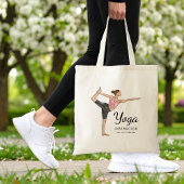 Tote Bag Yoga Instructeur Danseuse Pose Enseignant Nom Pers