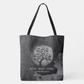 Tote Bag Yoga Instructeur de méditation Logo de l'arbre noi (Dos)