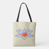 Tote Bag Yoga Lotus Cœur (Dos)