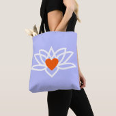 Tote Bag Yoga Lotus Cœur (De près)