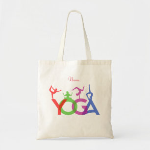Tote Bag Yoga Poses Silhouettes Thunder_Cove
